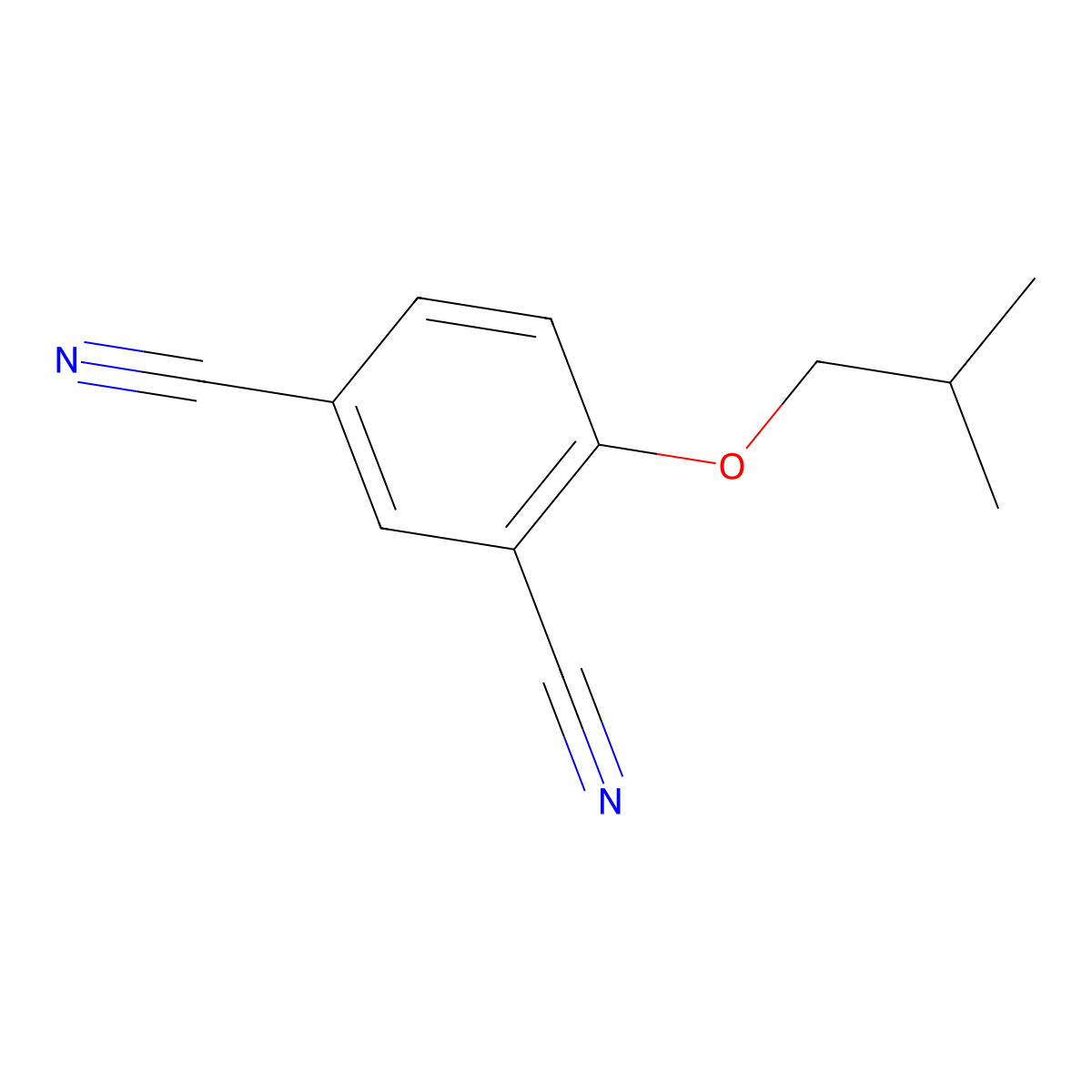 4-(2-Methylpropoxy)benzene-1,3-dicarbonitrile molecular structure, CAS 161718-81-6
