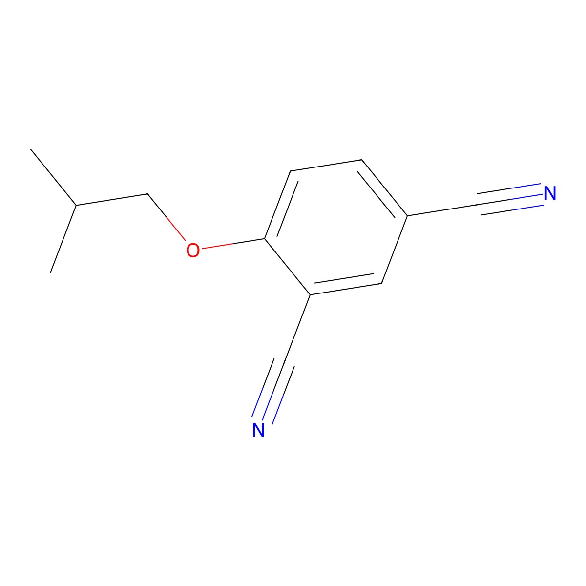 4-(2-Methylpropoxy)benzene-1,3-dicarbonitrile molecular structure, CAS 161718-81-6
