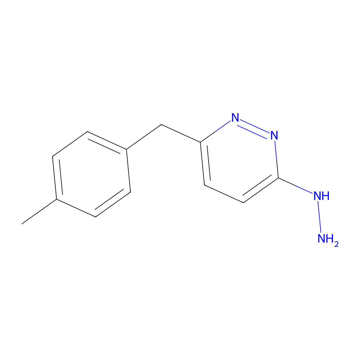 3-Hydrazino-6-(4-methylbenzyl)pyridazine molecular structure, CAS 16172-85-3
