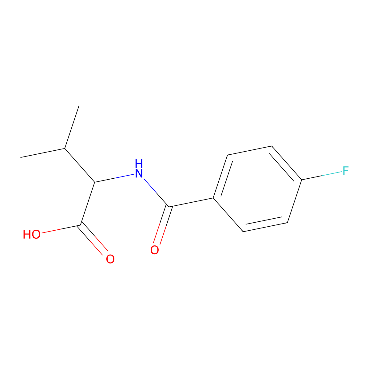 rel-(2R)-2-[(4-fluorophenyl)formamido]-3-methylbutanoicacid molecular structure, CAS 161723-66-6