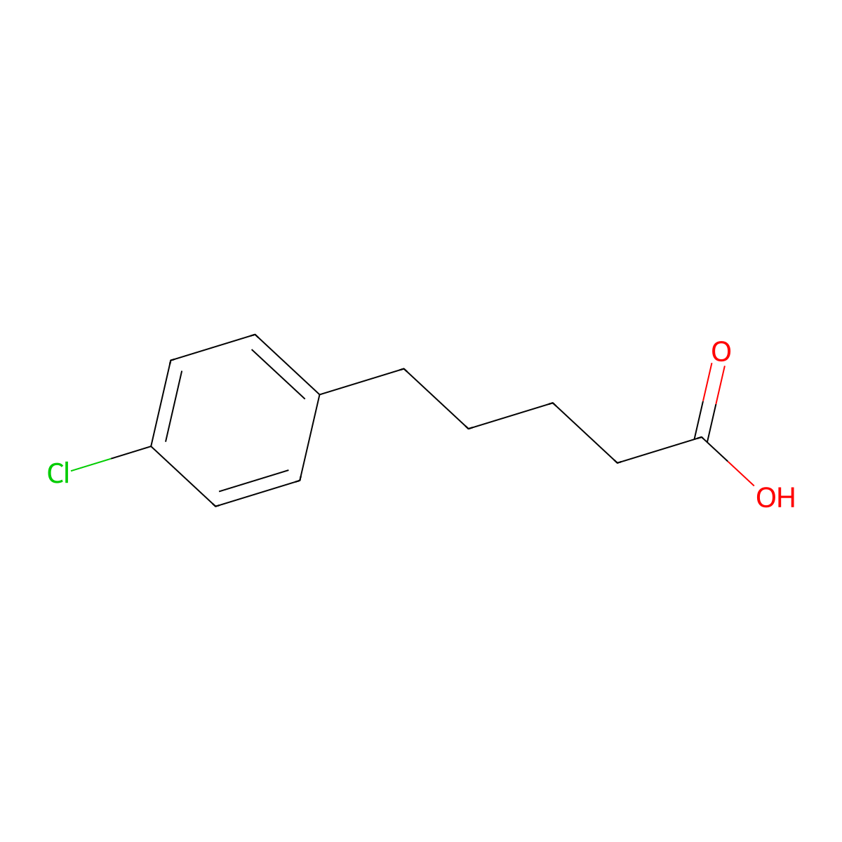 5-(4-Chlorophenyl)pentanoic acid molecular structure, CAS 161725-12-8