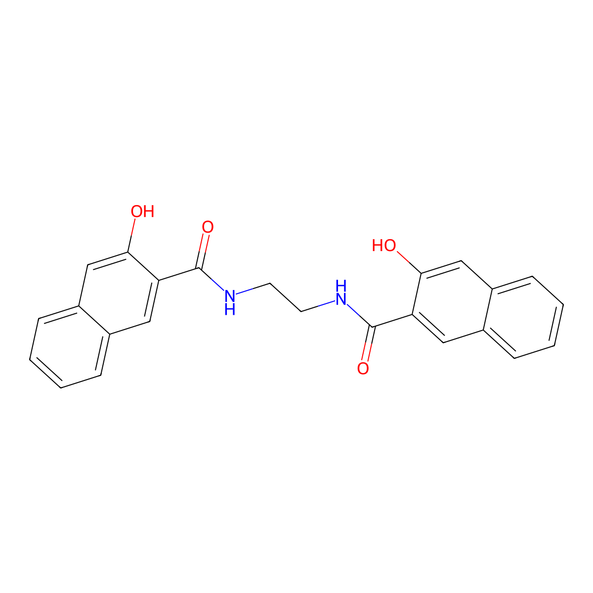 3-hydroxy-N-[2-[(3-hydroxynaphthalene-2-carbonyl)amino]ethyl]naphthalene-2-carboxamide molecular structure, CAS 16173-22-1
