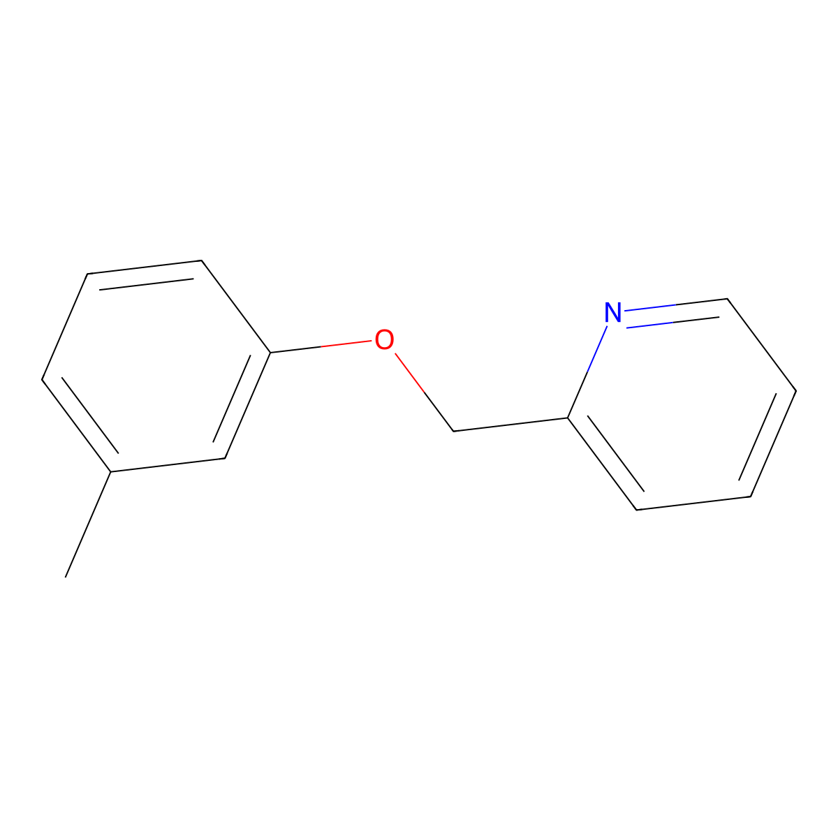 2-[(3-Methylphenoxy)methyl]pyridine molecular structure, CAS 16173-84-5