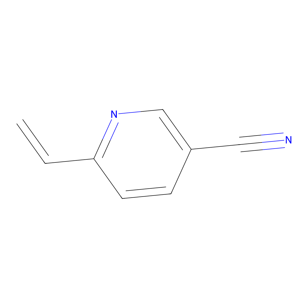 6-Ethenylpyridine-3-carbonitrile molecular structure, CAS 16173-99-2