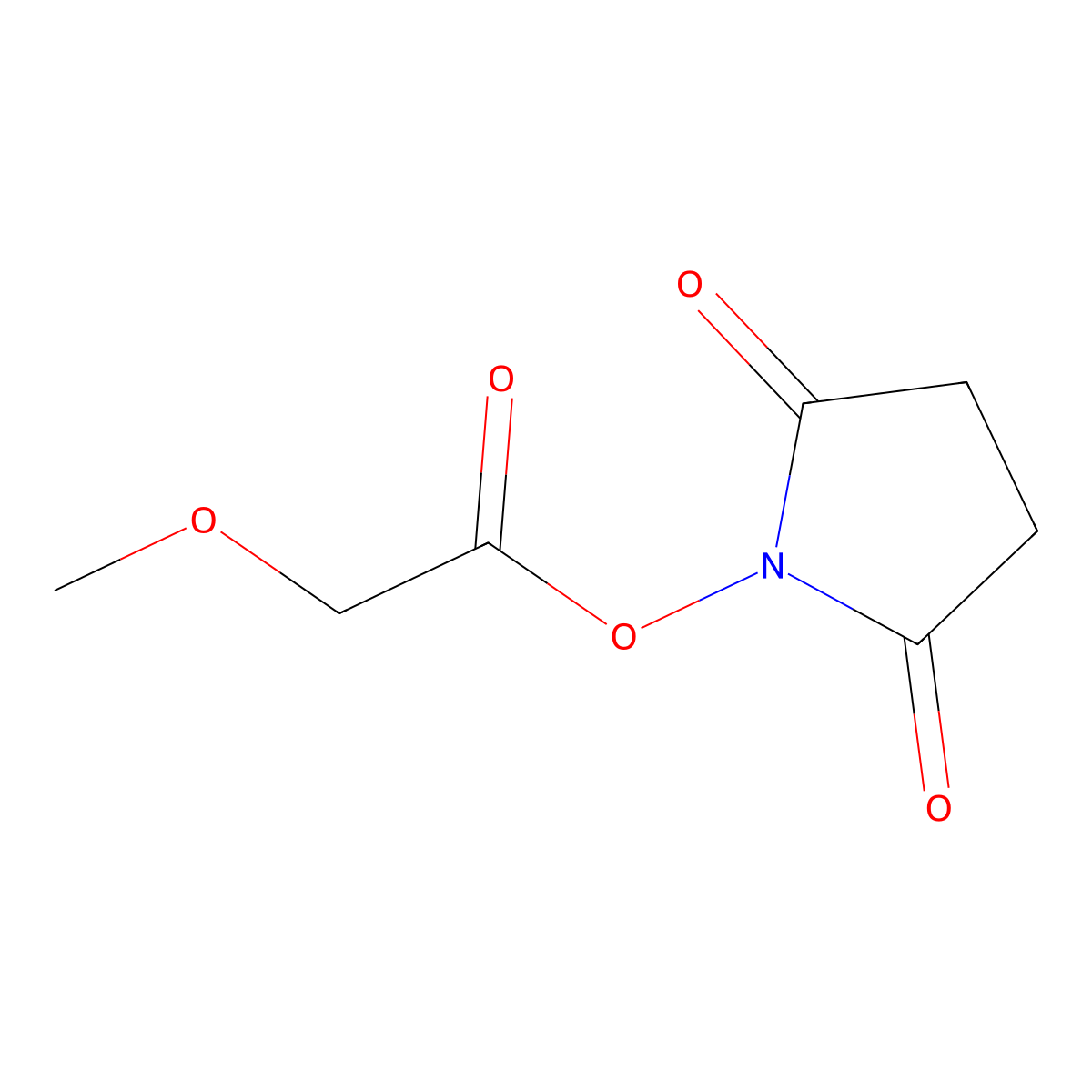 2,5-Dioxopyrrolidin-1-yl 2-methoxyacetate molecular structure, CAS 161742-67-2