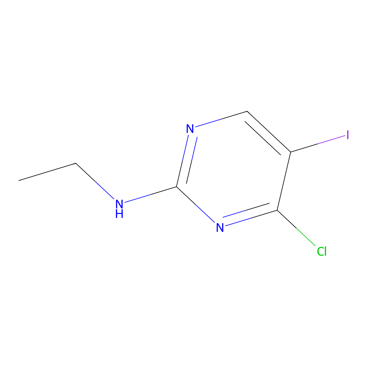 4-chloro-N-ethyl-5-iodopyrimidin-2-amine molecular structure, CAS 1617514-59-6