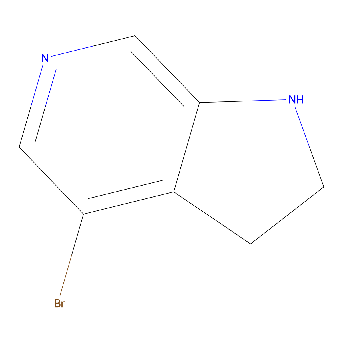 4-bromo-1H,2H,3H-pyrrolo[2,3-c]pyridine molecular structure, CAS 1617514-93-8