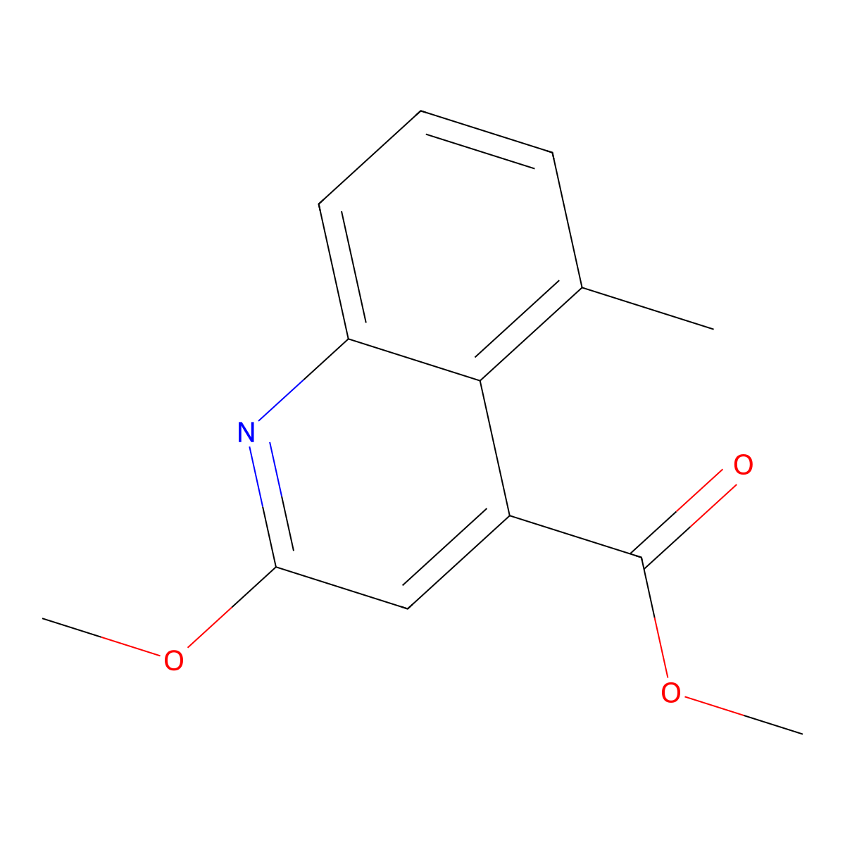 Methyl 2-methoxy-5-methylquinoline-4-carboxylate molecular structure, CAS 1617517-83-5