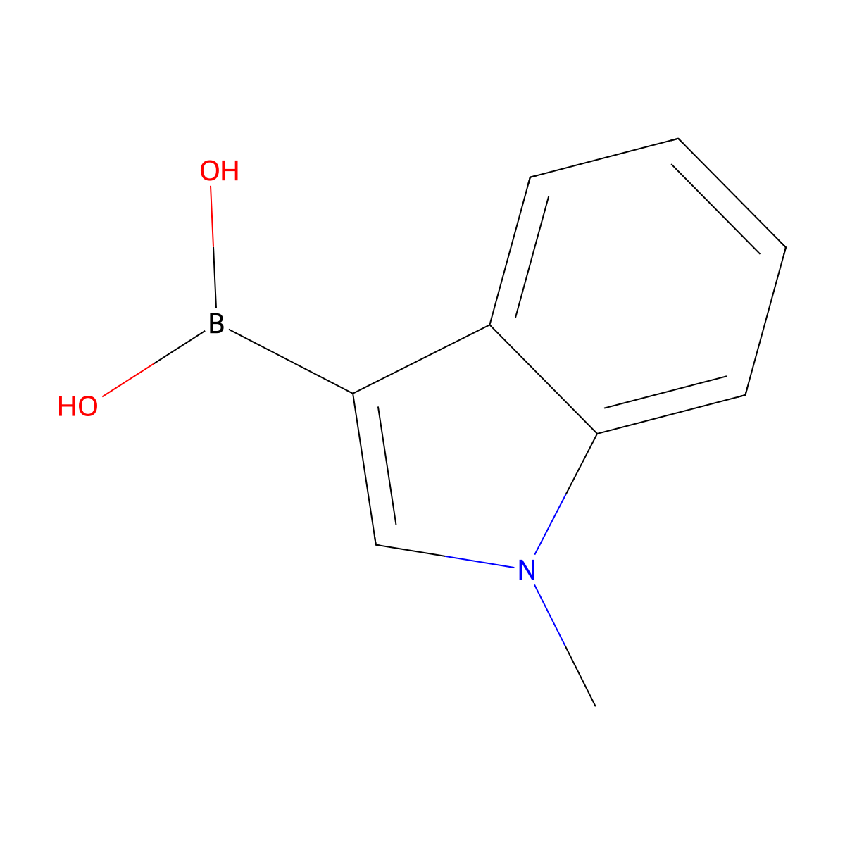 (1-Methyl-1H-indol-3-yl)boronic acid molecular structure, CAS 1617547-32-6
