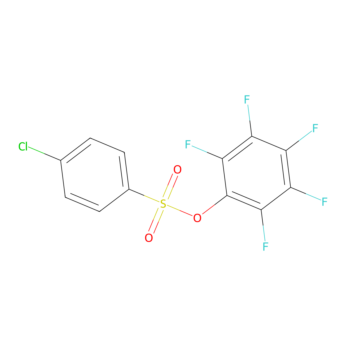2,3,4,5,6-Pentafluorophenyl 4-chlorobenzenesulfonate molecular structure, CAS 161759-99-5