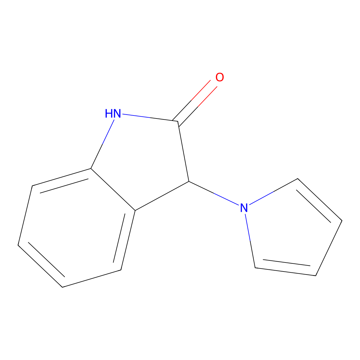 3-(1H-Pyrrol-1-yl)indolin-2-one molecular structure, CAS 16176-35-5