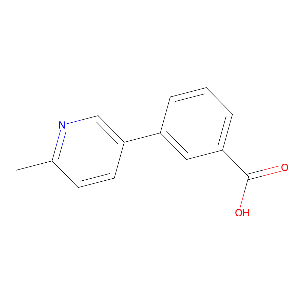3-(6-Methylpyridin-3-yl)benzoic acid molecular structure, CAS 161767-55-1