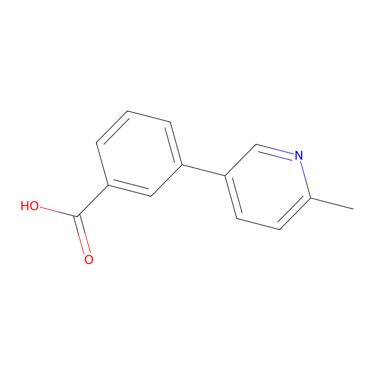 3-(6-Methylpyridin-3-yl)benzoic acid molecular structure, CAS 161767-55-1