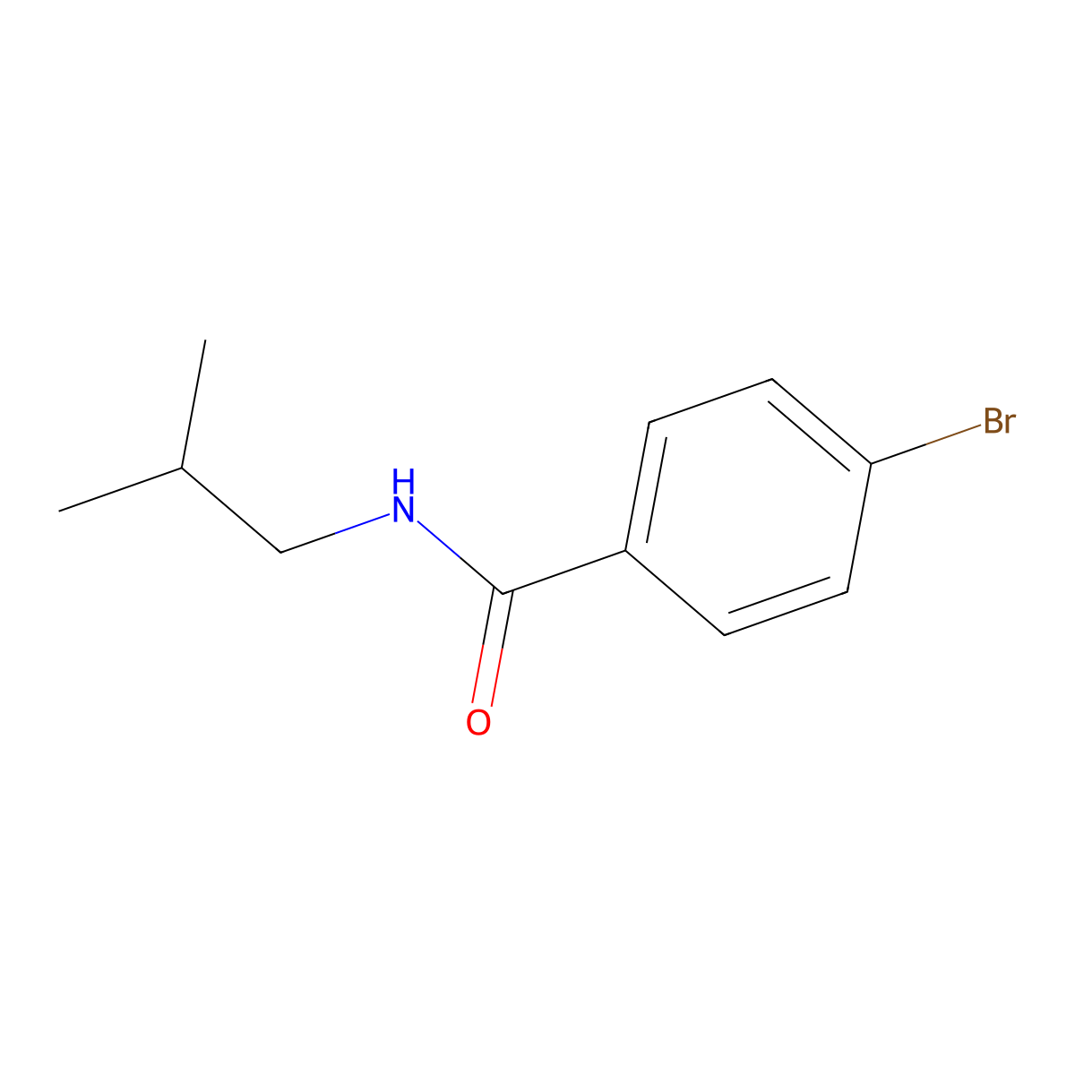 4-bromo-N-isobutylbenzamide molecular structure, CAS 161768-66-7