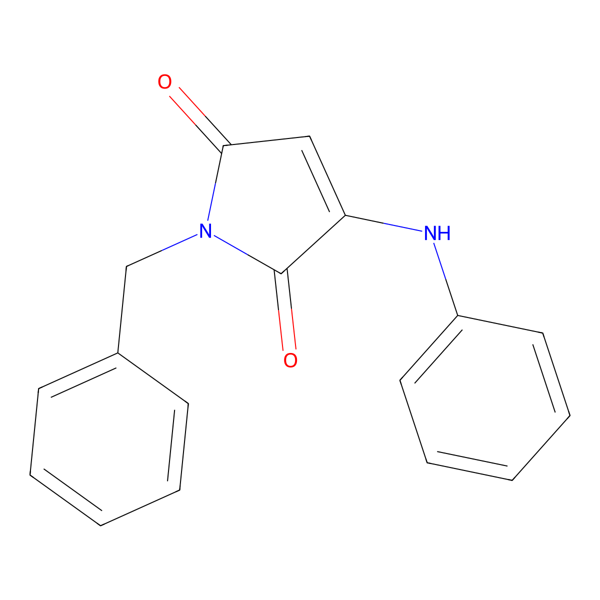 1-benzyl-3-(phenylamino)-1H-pyrrole-2,5-dione molecular structure, CAS 161769-65-9