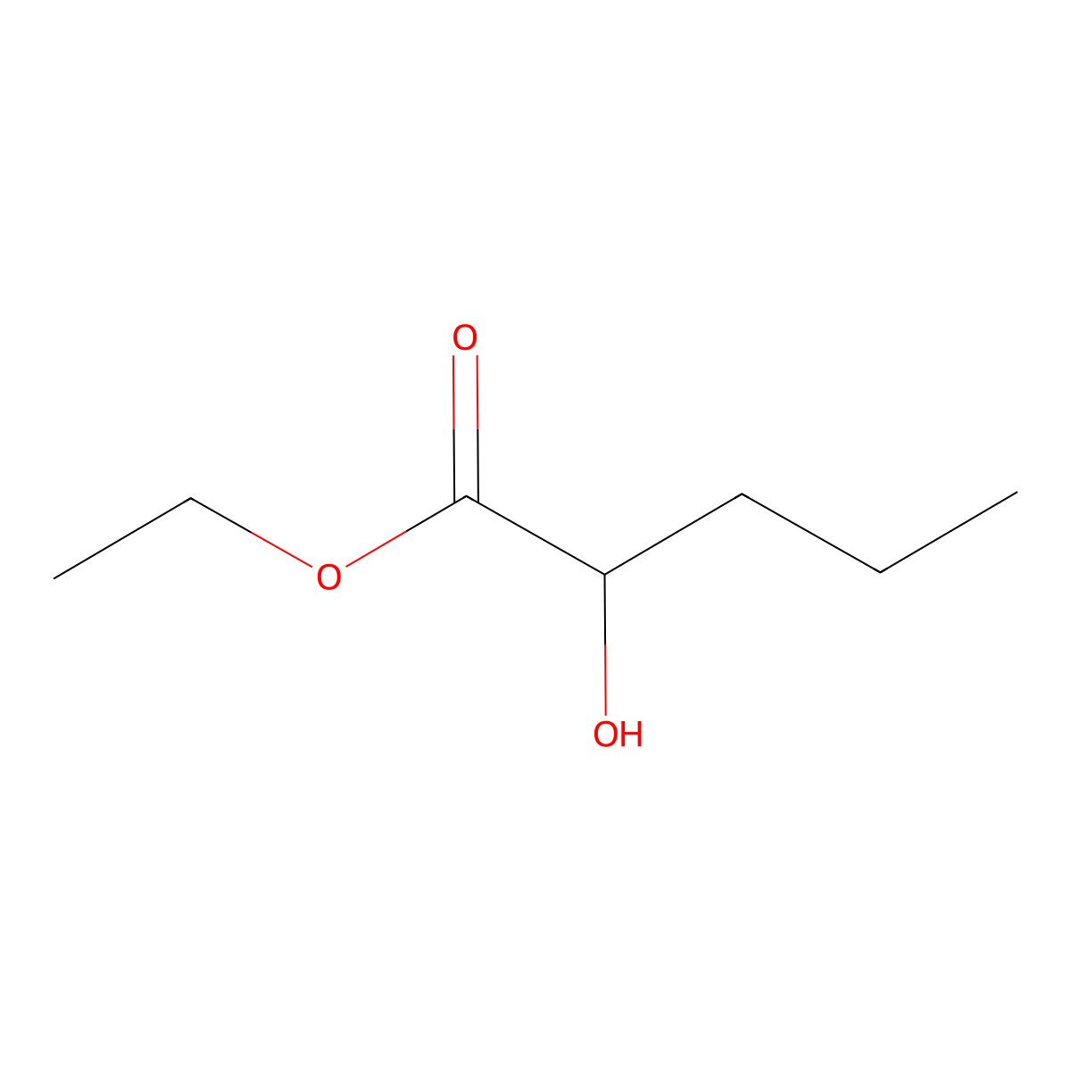 Ethyl 2-hydroxypentanoate molecular structure, CAS 16179-36-5