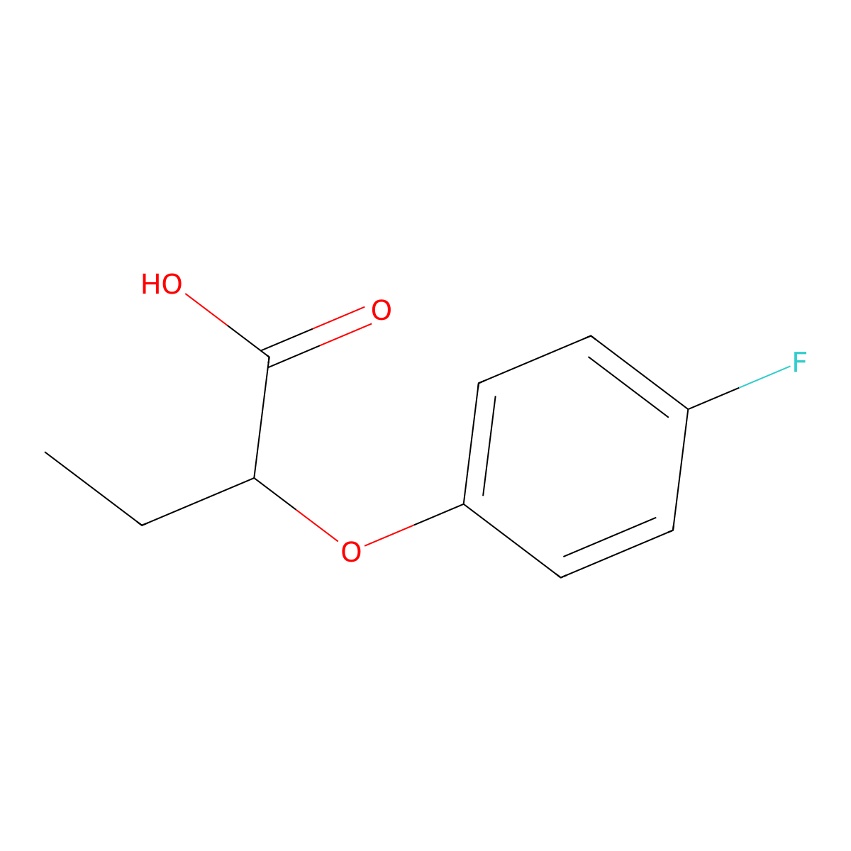 2-(4-Fluorophenoxy)butanoic acid molecular structure, CAS 161790-15-4