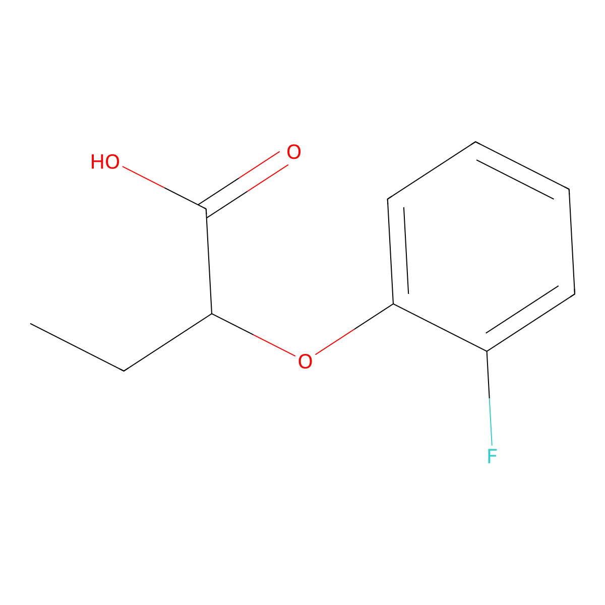 2-(2-Fluorophenoxy)butanoic acid molecular structure, CAS 161790-23-4