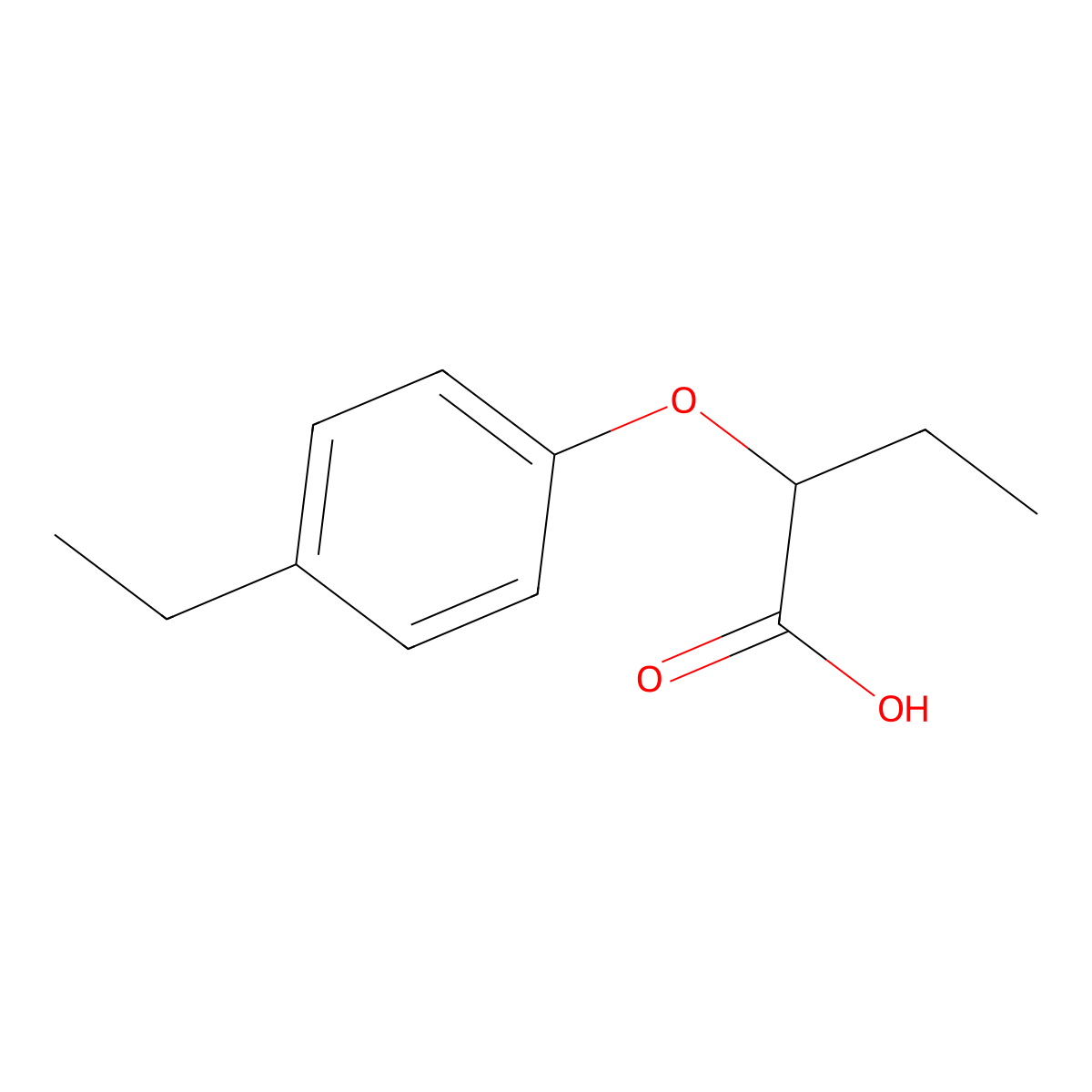 2-(4-Ethylphenoxy)butanoic acid molecular structure, CAS 161790-26-7