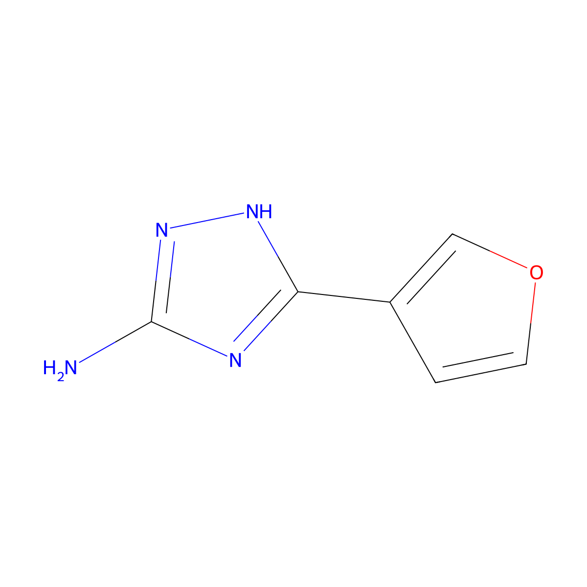 5-(furan-3-yl)-4H-1,2,4-triazol-3-amine molecular structure, CAS 161793-04-0