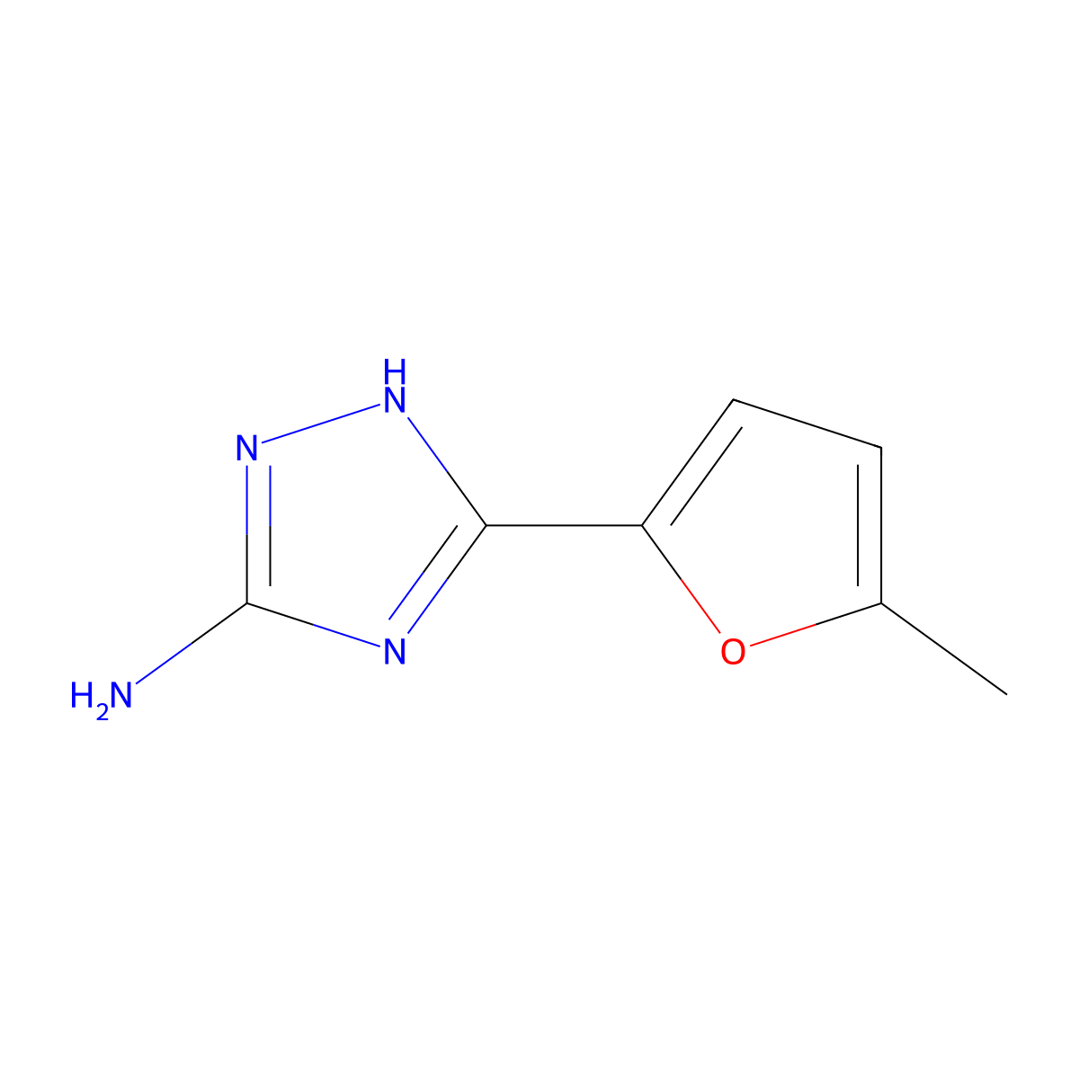 5-(5-methylfuran-2-yl)-4H-1,2,4-triazol-3-amine molecular structure, CAS 161793-06-2
