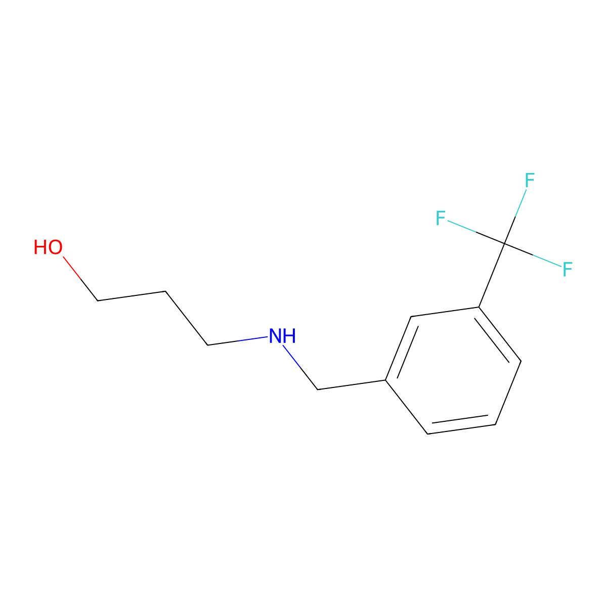 3-[[3-(Trifluoromethyl)phenyl]methylamino]propan-1-ol molecular structure, CAS 161798-68-1