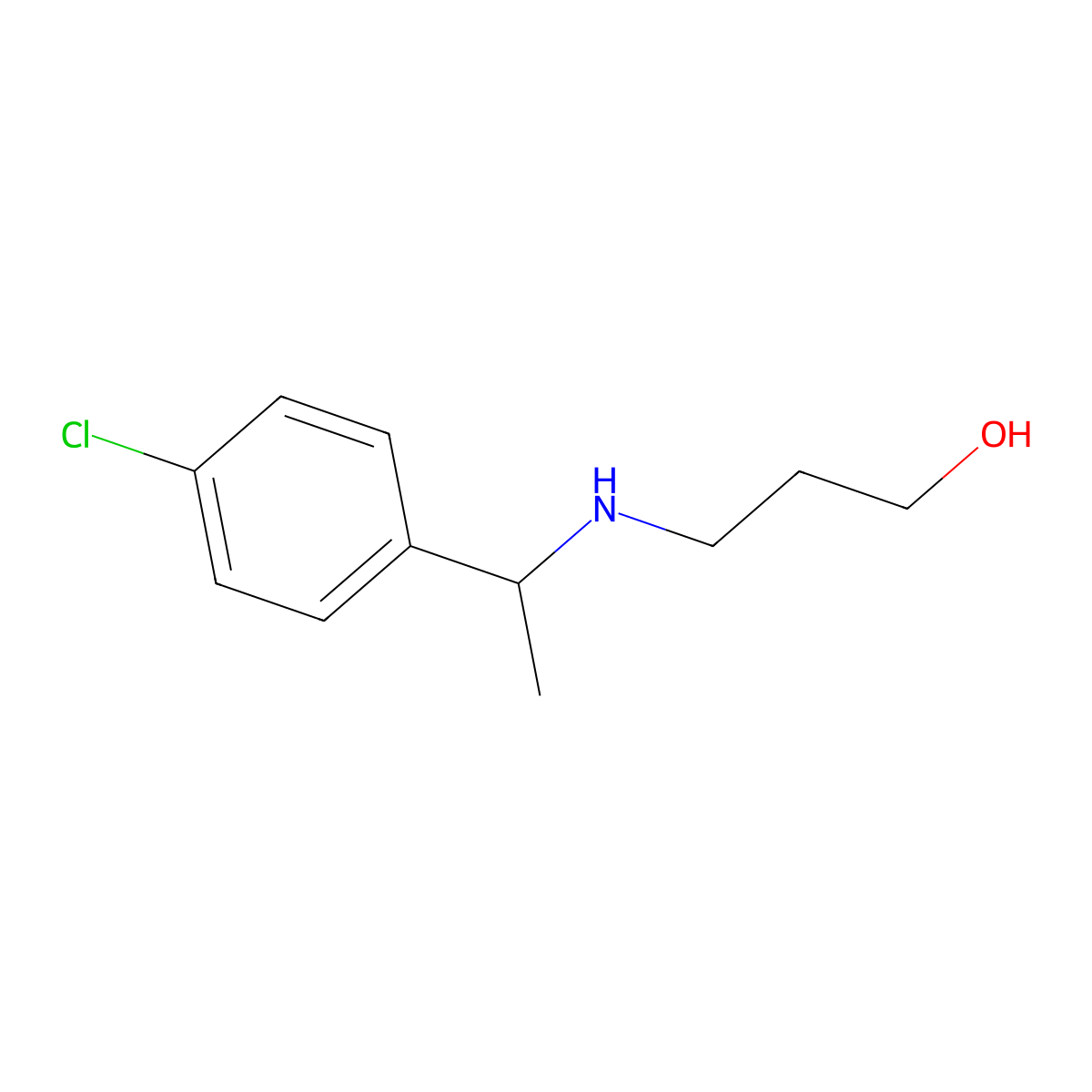 3-{[1-(4-Chlorophenyl)ethyl]amino}propan-1-ol molecular structure, CAS 161798-70-5