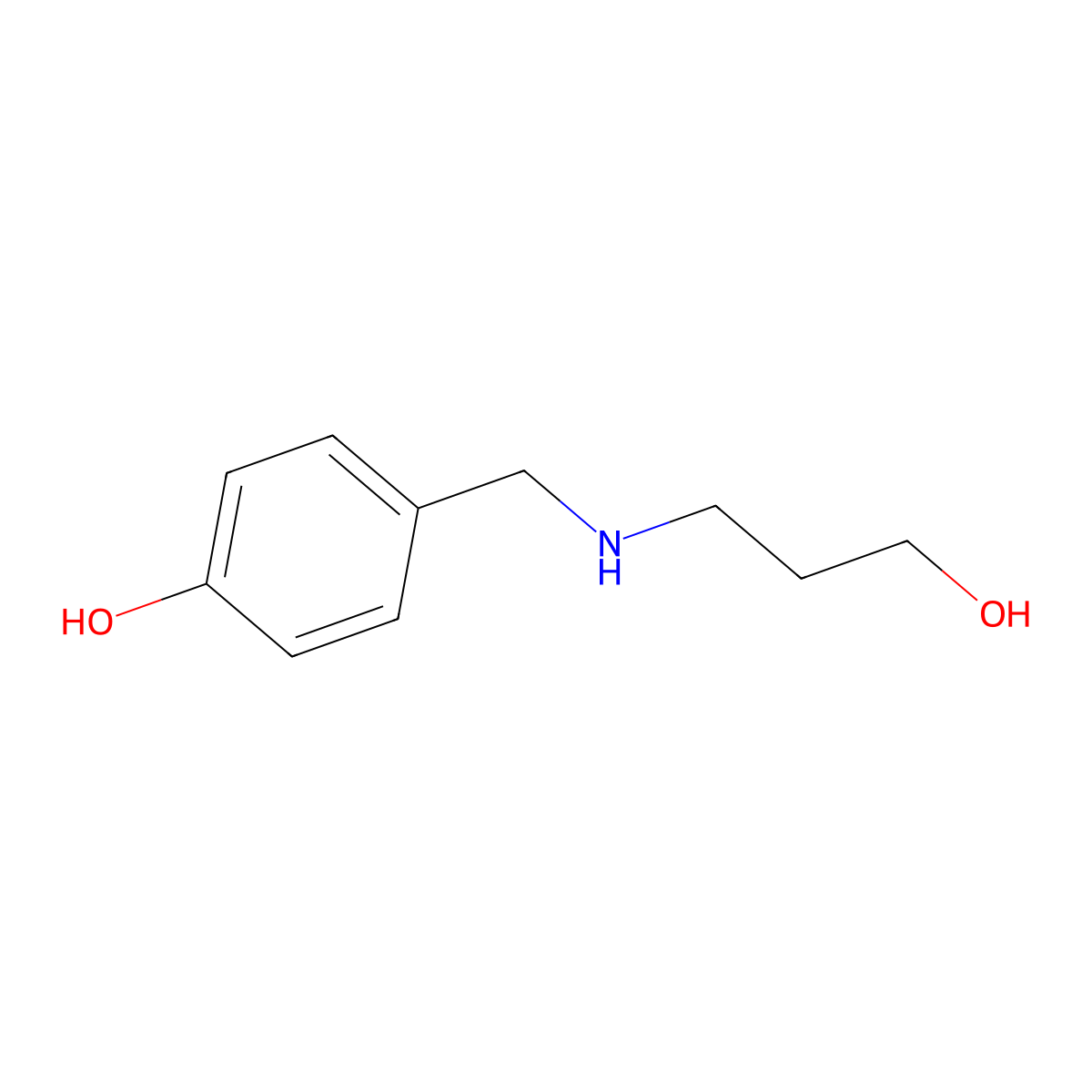 4-[[(3-Hydroxypropyl)amino]methyl]phenol molecular structure, CAS 161798-72-7