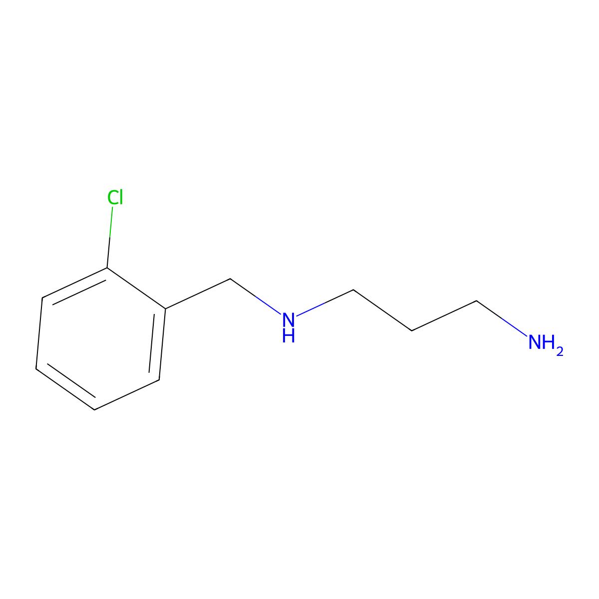 N-(2-chlorobenzyl)propane-1,3-diamine molecular structure, CAS 161799-66-2