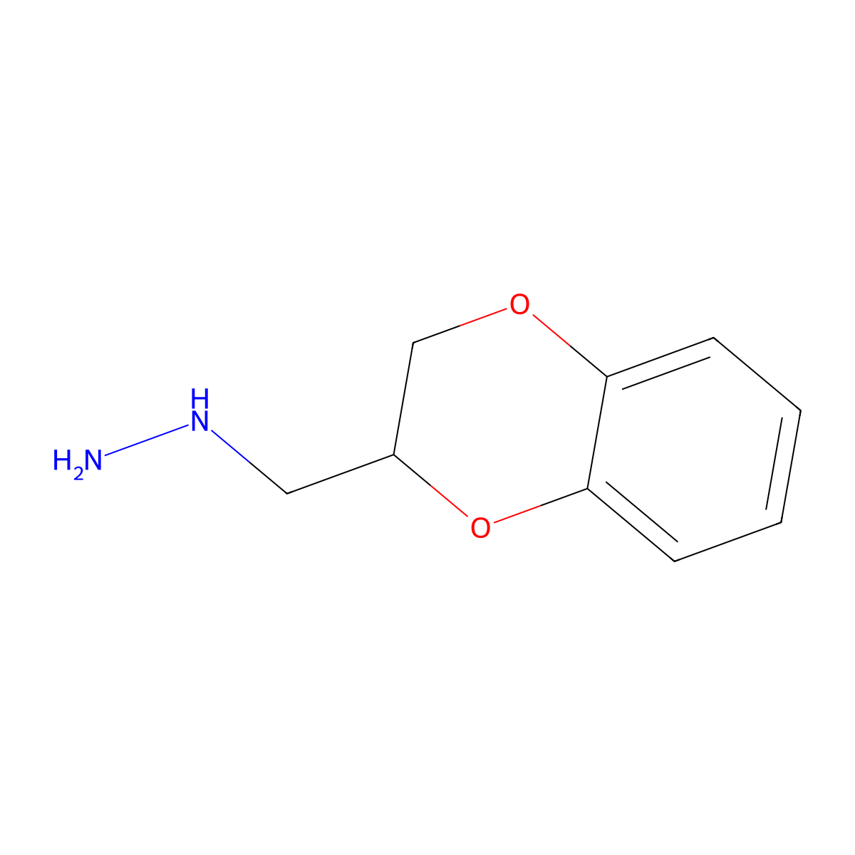 ((2,3-Dihydrobenzo[b][1,4]dioxin-2-yl)methyl)hydrazine molecular structure, CAS 1618-03-7