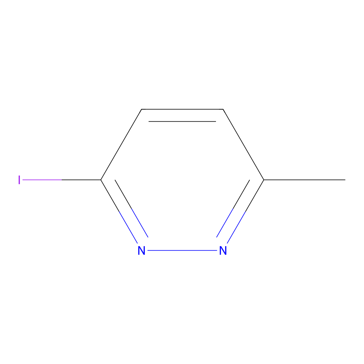 3-Iodo-6-methylpyridazine molecular structure, CAS 1618-47-9