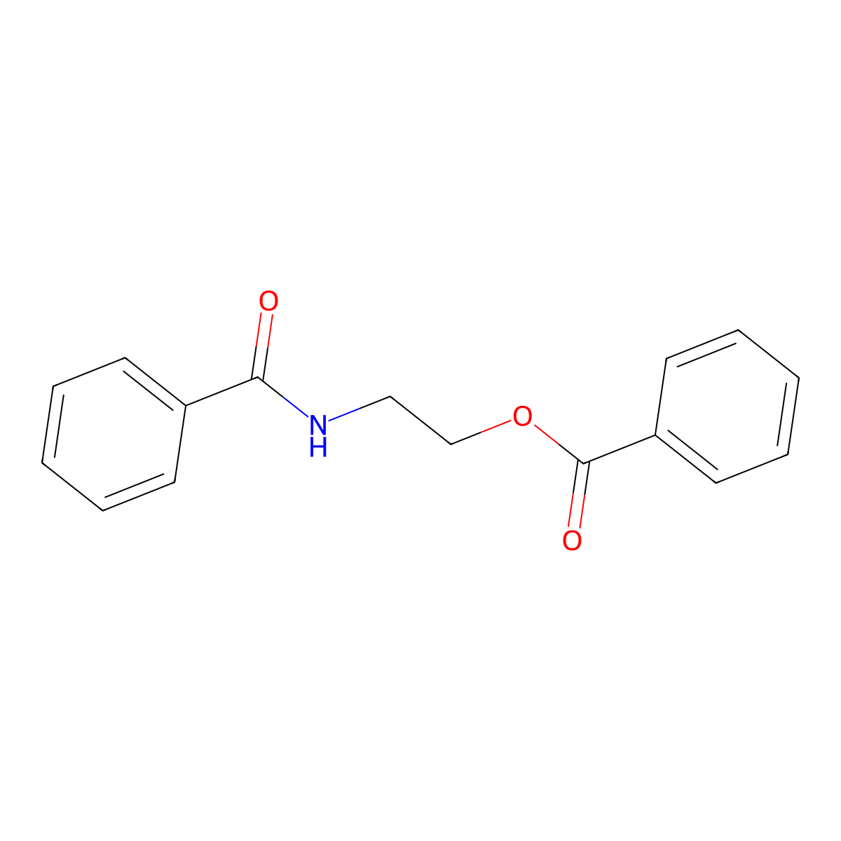 2-benzamidoethyl Benzoate molecular structure, CAS 16180-99-7