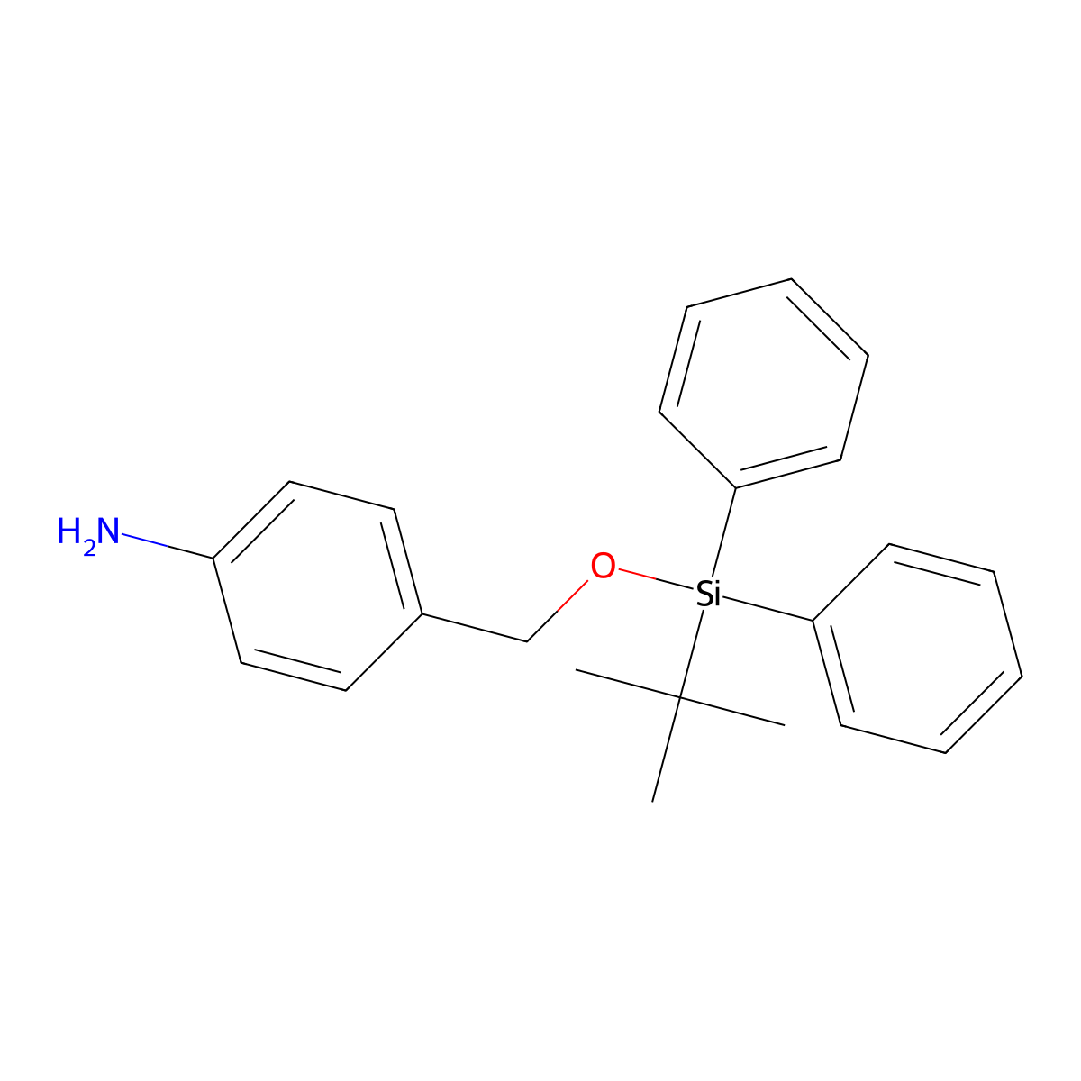 4-(((Tert-butyldiphenylsilyl)oxy)methyl)aniline molecular structure, CAS 161803-04-9