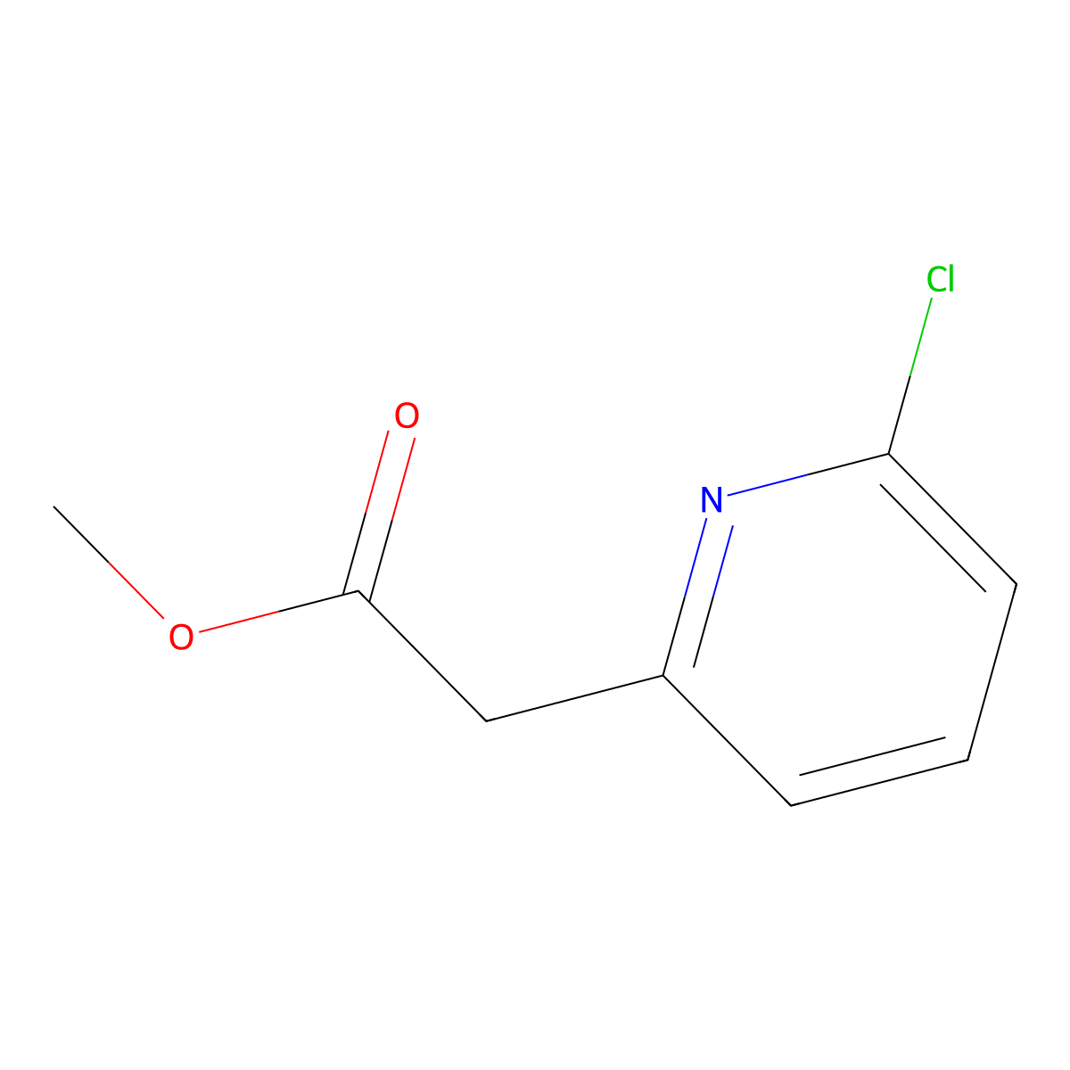 Methyl 2-(6-chloropyridin-2-yl)acetate molecular structure, CAS 161807-18-7