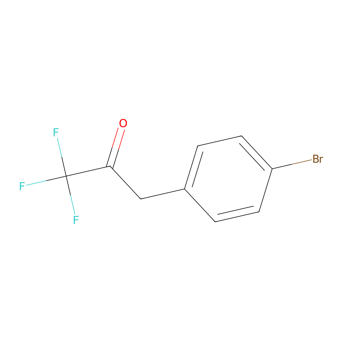 3-(4-Bromophenyl)-1,1,1-trifluoropropan-2-one molecular structure, CAS 161809-64-9