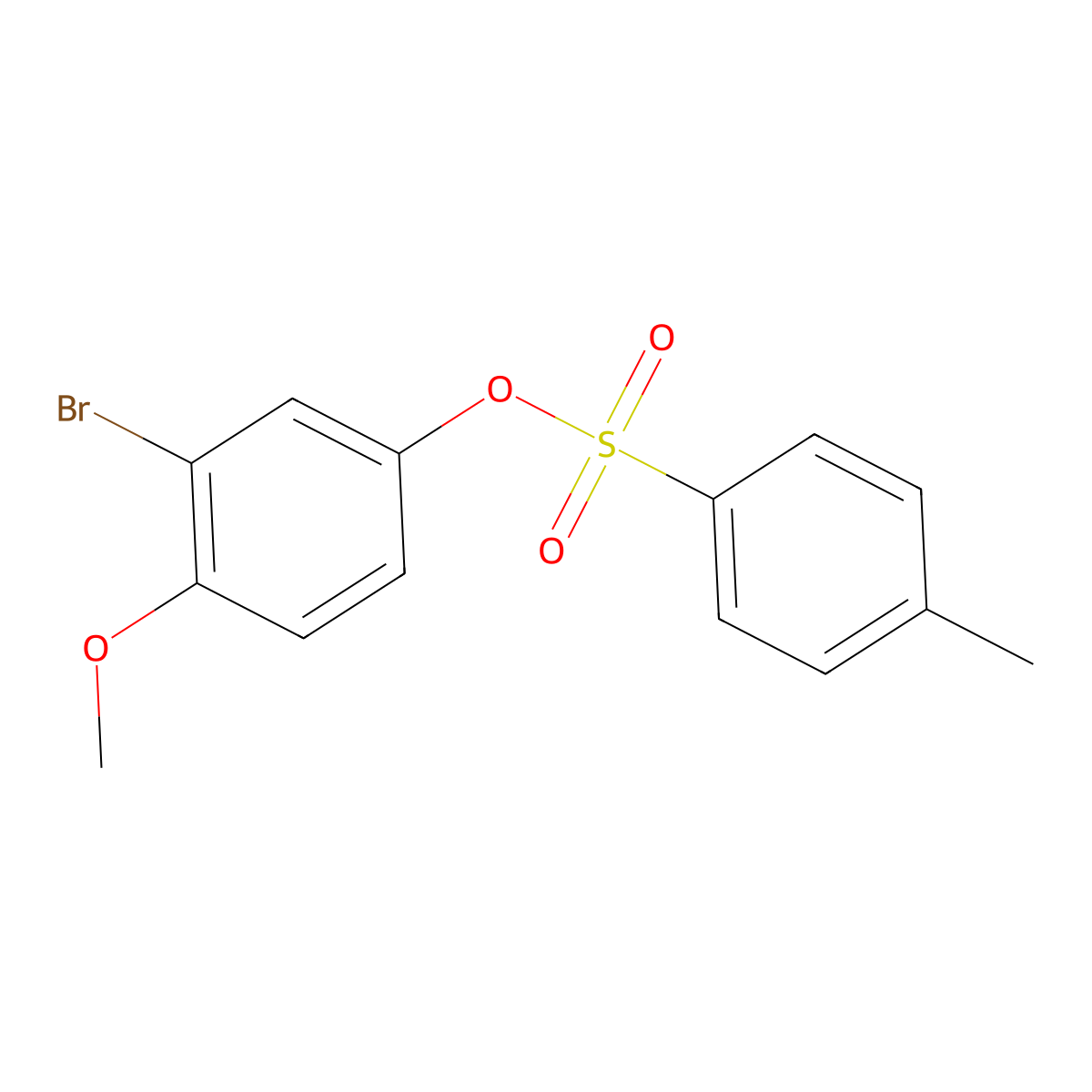 3-Bromo-4-methoxyphenyl 4-methylbenzene-1-sulfonate molecular structure, CAS 1618092-83-3