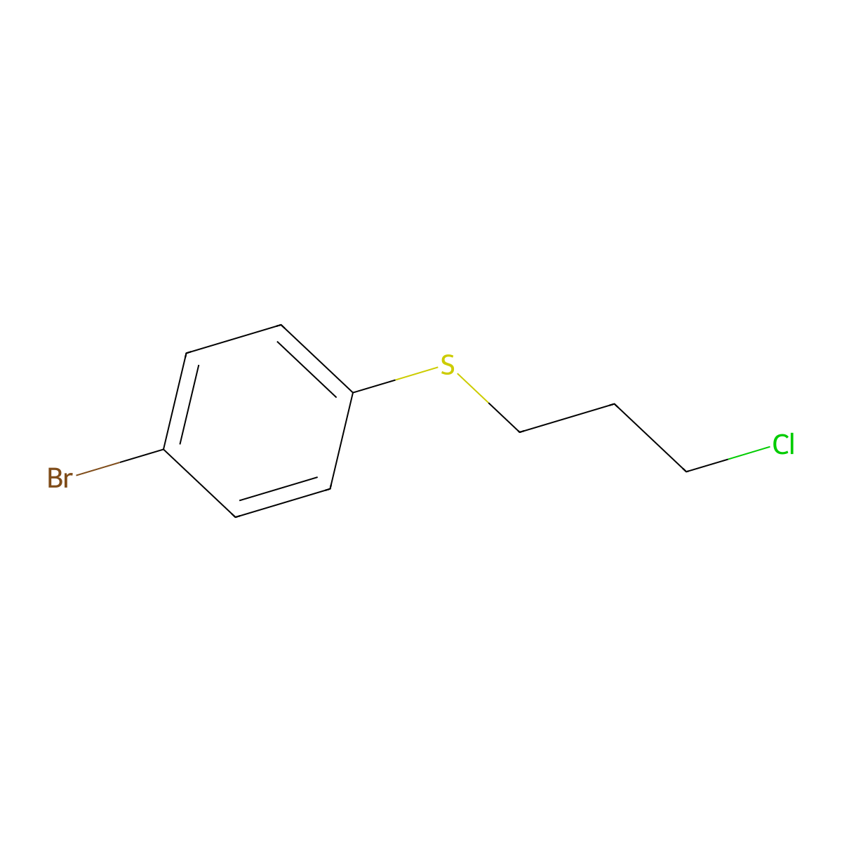 4-Bromophenyl 3-chloropropyl sulfide molecular structure, CAS 16181-12-7