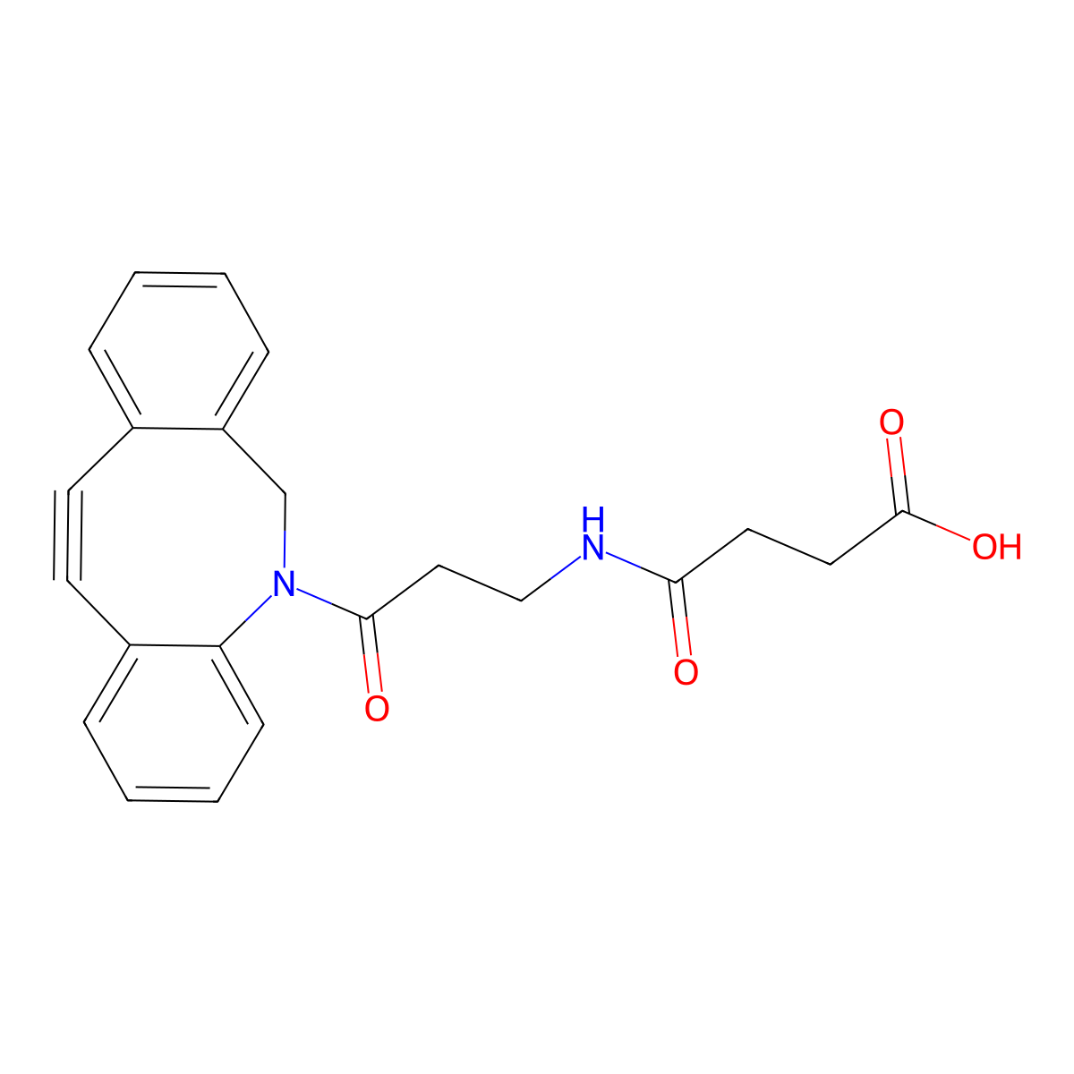 4-[[3-(11,12-Didehydrodibenz[b,f]azocin-5(6H)-yl)-3-oxopropyl]amino]-4-oxobutanoic acid molecular structure, CAS 1618102-42-3