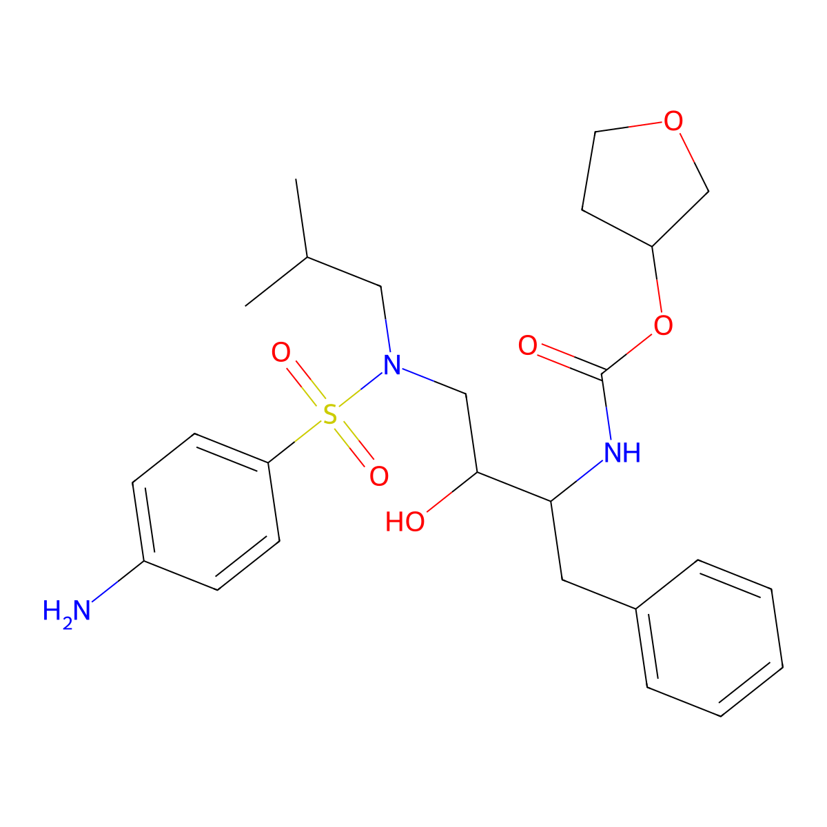 Amprenavir molecular structure, CAS 161814-49-9