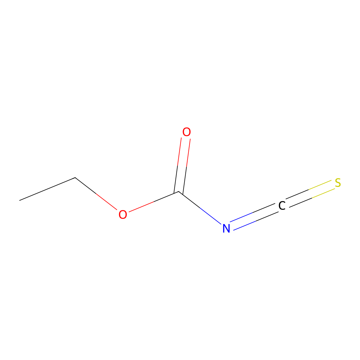 Ethyl isothiocyanatoformate molecular structure, CAS 16182-04-0