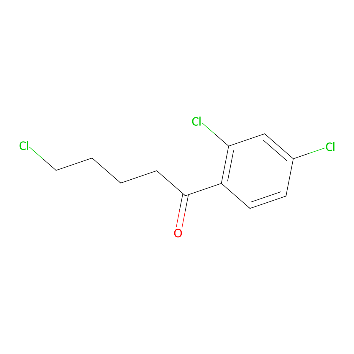 5-Chloro-1-(2,4-dichlorophenyl)-1-oxopentane molecular structure, CAS 161829-91-0