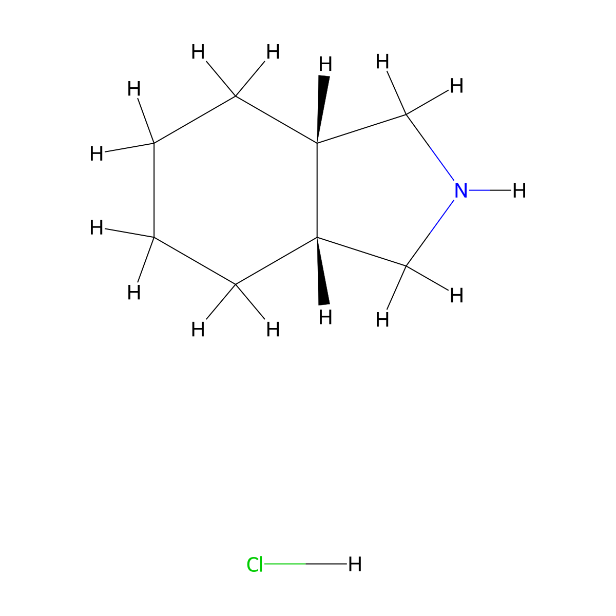 cis-Octahydro-1H-isoindole hydrochloride molecular structure, CAS 161829-92-1
