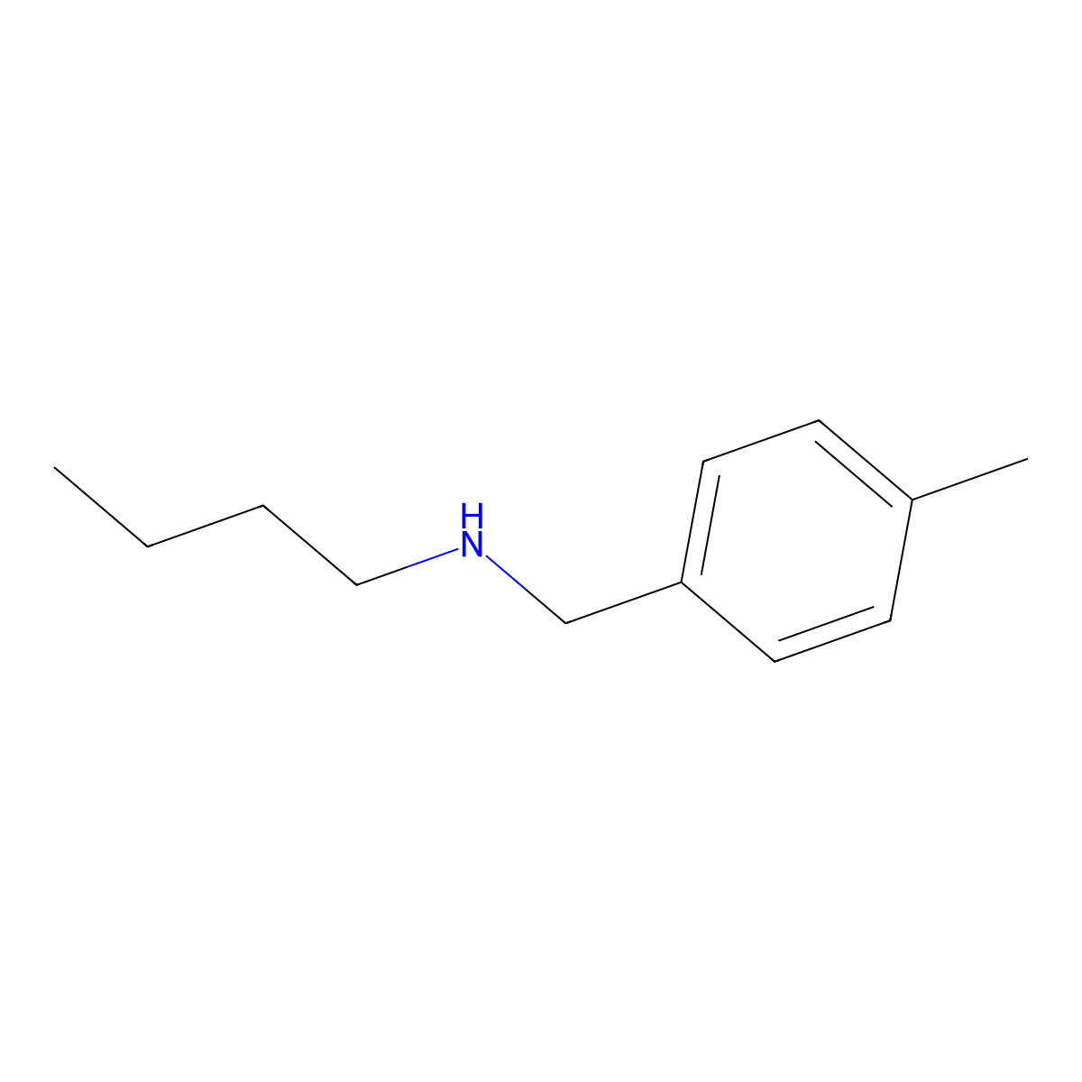 P-Methylbenzyl-butylamine molecular structure, CAS 16183-21-4