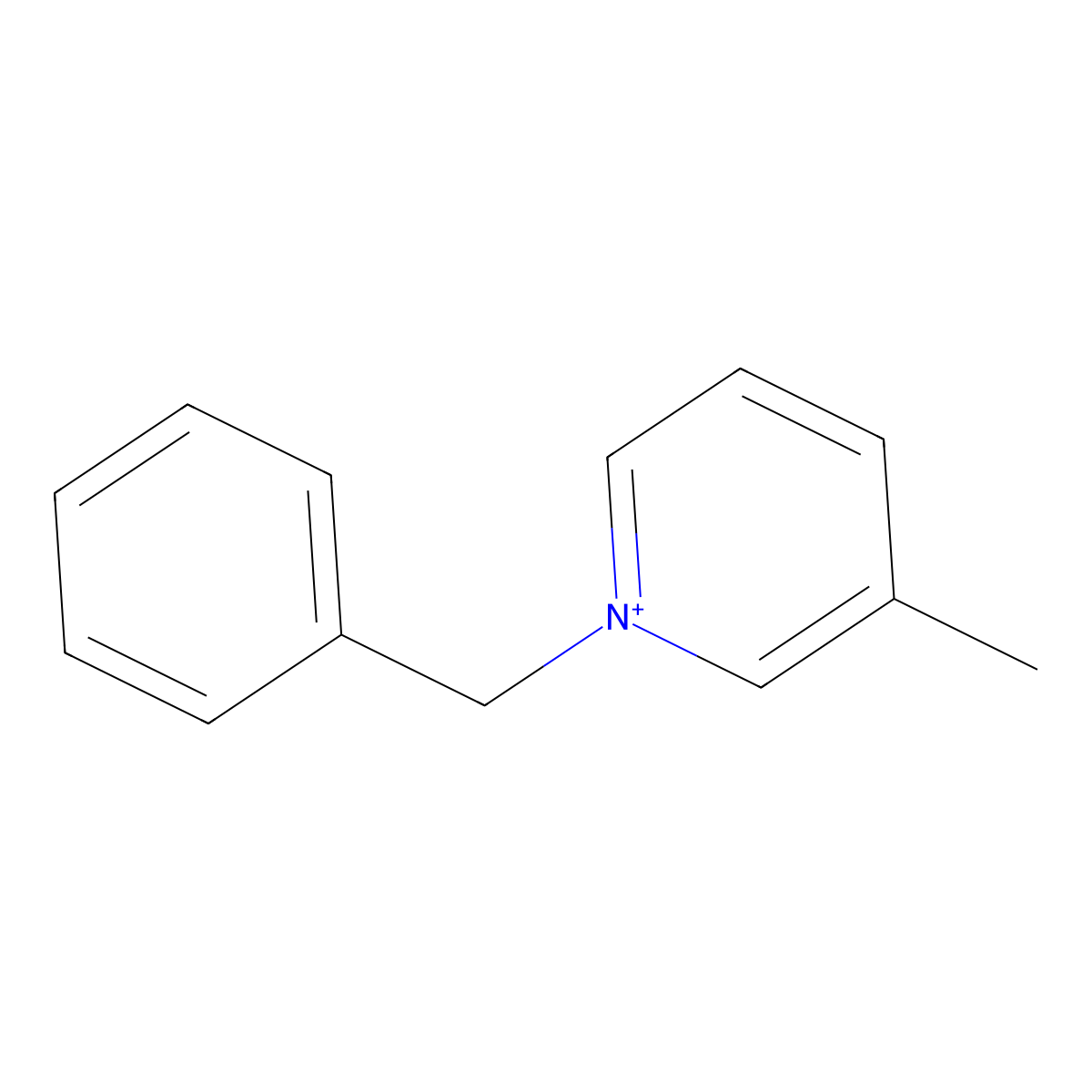 N-Benzyl-3-methylpyridinium molecular structure, CAS 16183-86-1