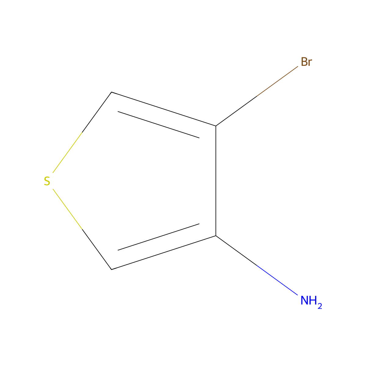 4-Bromothiophen-3-amine molecular structure, CAS 161833-43-8