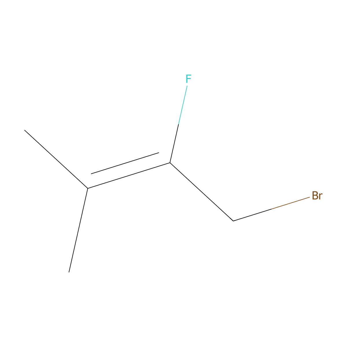 1-Bromo-2-fluoro-3-methylbut-2-ene molecular structure, CAS 161835-44-5