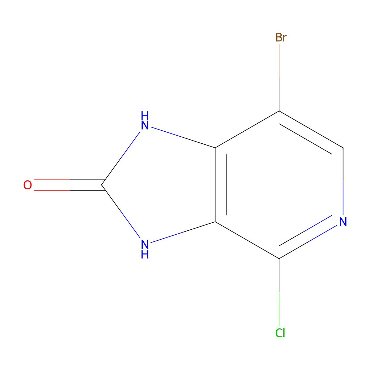 7-bromo-4-chloro-1H-imidazo[4,5-c]pyridin-2(3H)-one molecular structure, CAS 161836-07-3