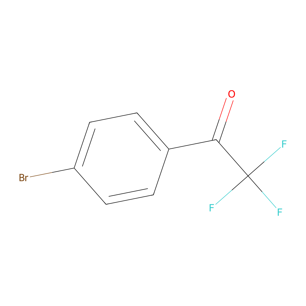 4'-Bromo-2,2,2-trifluoroacetophenone molecular structure, CAS 16184-89-7