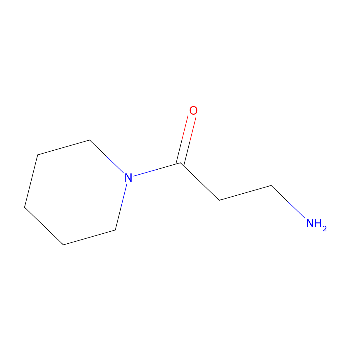 3-Amino-1-(piperidin-1-yl)propan-1-one molecular structure, CAS 161862-09-5