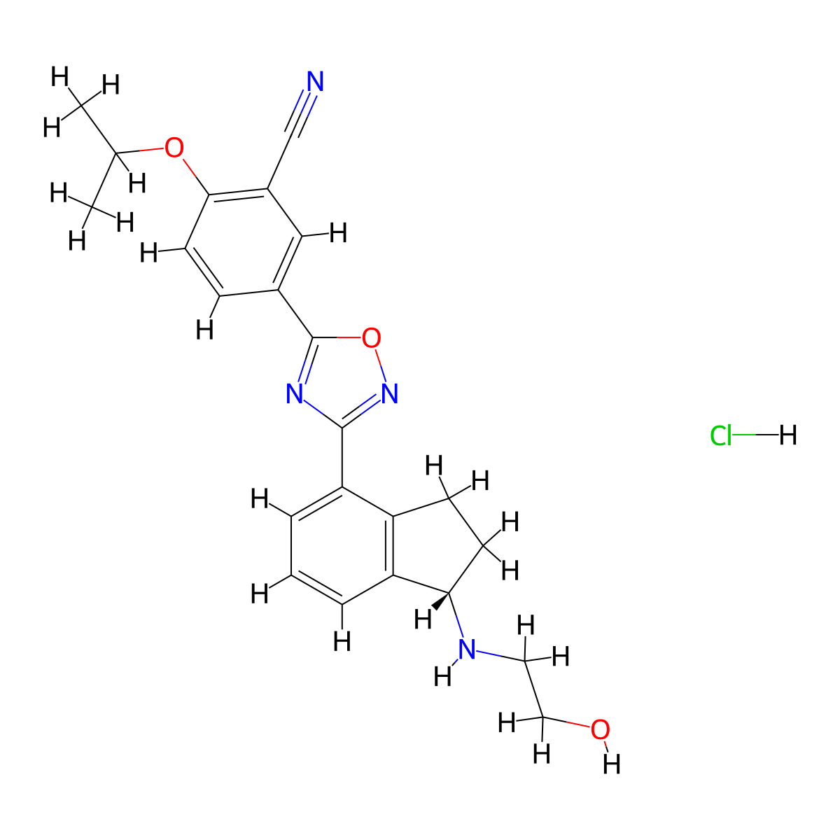 Ozanimod Hydrochloride molecular structure, CAS 1618636-37-5